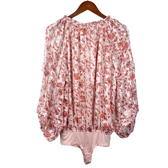 NWOT, Fate Pink Floral Blouse - Picture 9 of 9